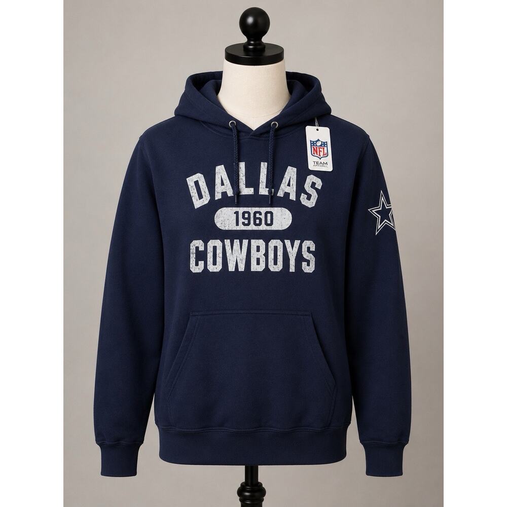 Dallas Cowboys 1960 Hoodie Mens Medium Navy Blue NFL Team Apparel NWT Pullover